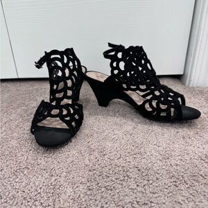 Women’s black wedge sandals size 6.5